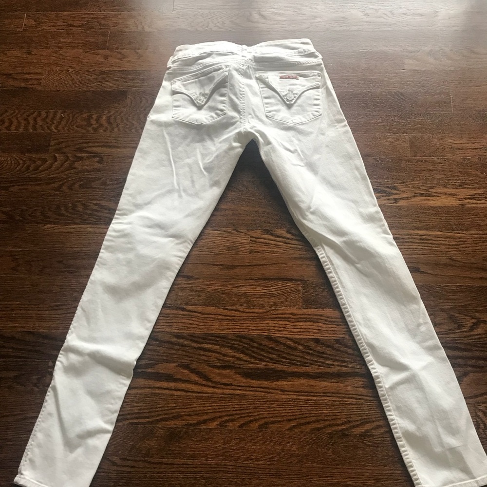 Hudson white skinny jeans